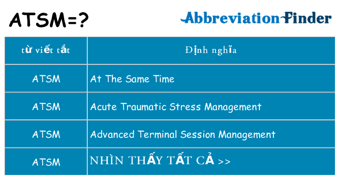 atsm hiện những gì đứng cho