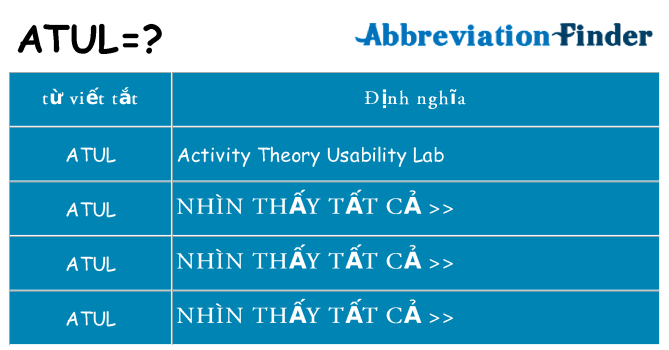 atul hiện những gì đứng cho