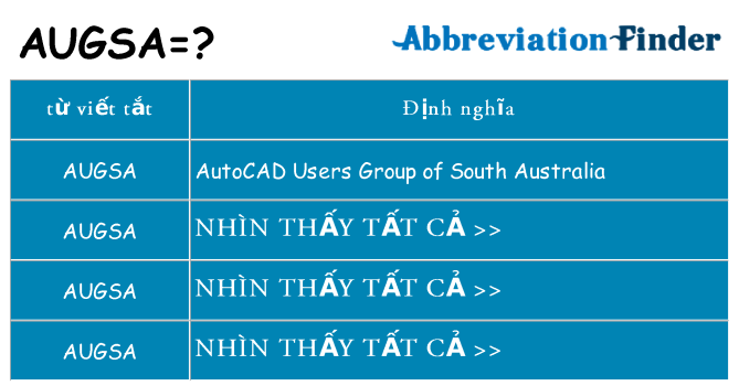 augsa hiện những gì đứng cho