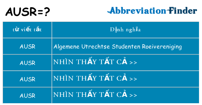 ausr hiện những gì đứng cho