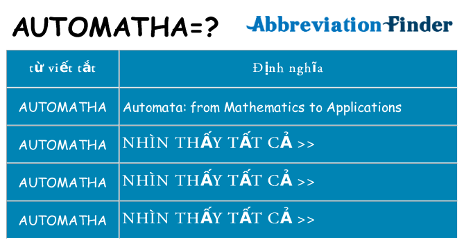automatha hiện những gì đứng cho
