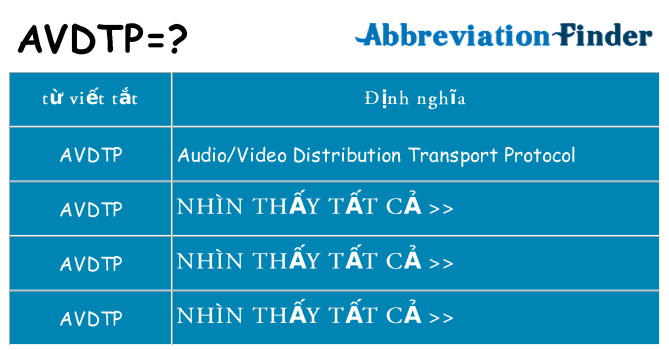 avdtp hiện những gì đứng cho