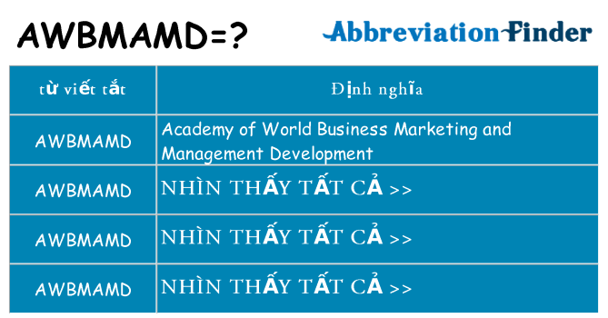 awbmamd hiện những gì đứng cho