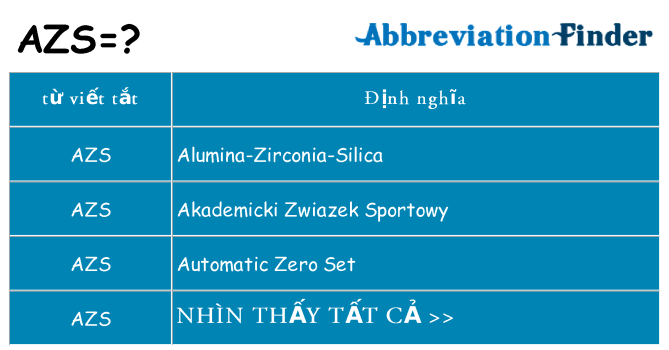 azs hiện những gì đứng cho