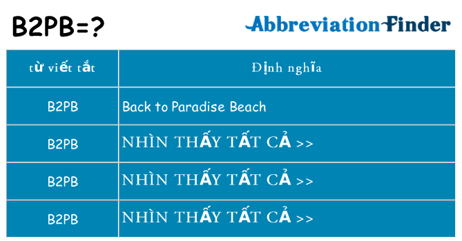 b2pb hiện những gì đứng cho