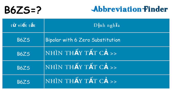 b6zs hiện những gì đứng cho