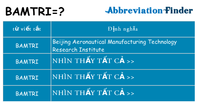 bamtri hiện những gì đứng cho