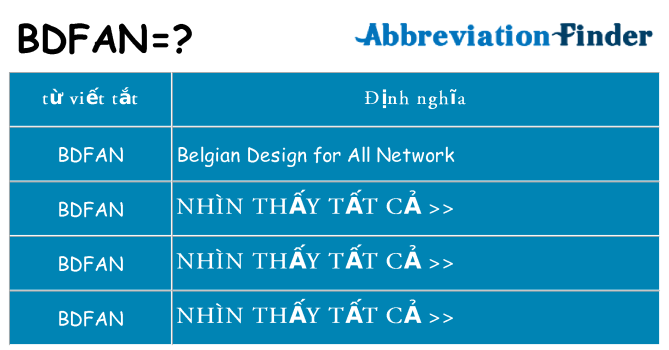 bdfan hiện những gì đứng cho