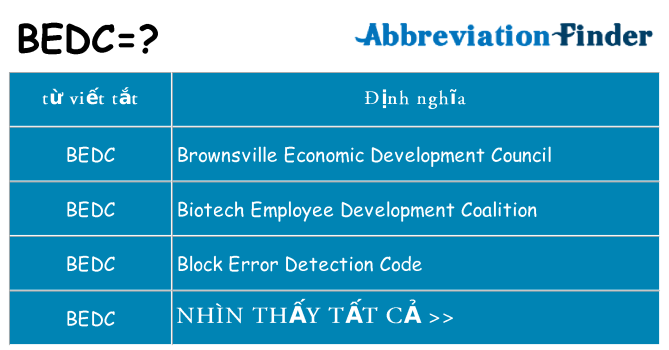 bedc hiện những gì đứng cho