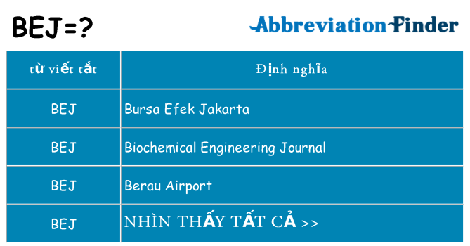 bej hiện những gì đứng cho