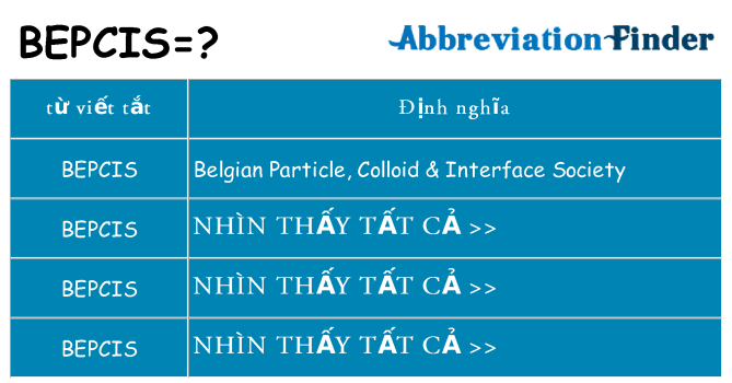 bepcis hiện những gì đứng cho