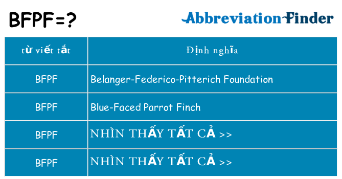bfpf hiện những gì đứng cho