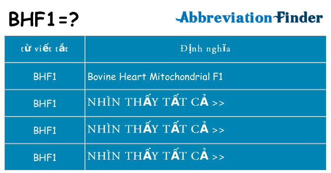 bhf1 hiện những gì đứng cho
