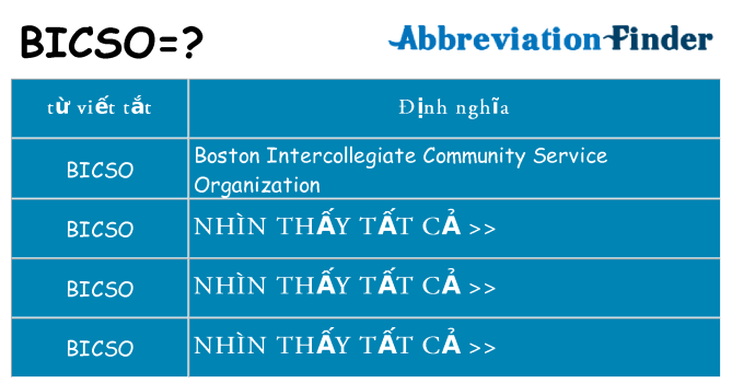 bicso hiện những gì đứng cho