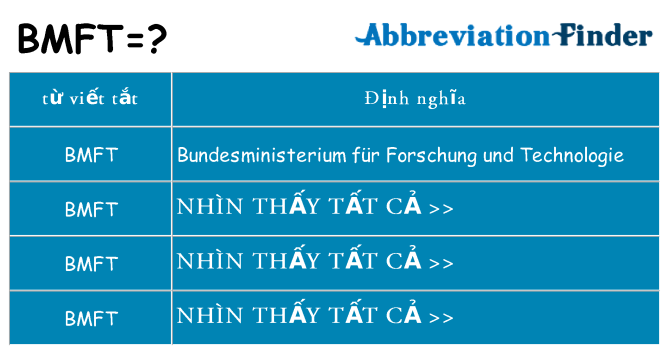 bmft hiện những gì đứng cho
