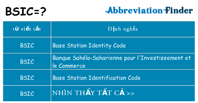 bsic hiện những gì đứng cho