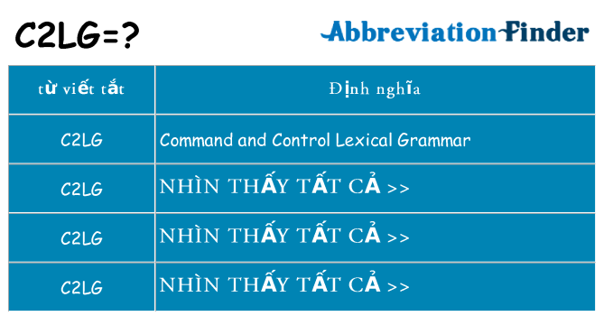 c2lg hiện những gì đứng cho