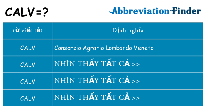 calv hiện những gì đứng cho