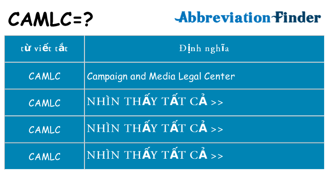 camlc hiện những gì đứng cho