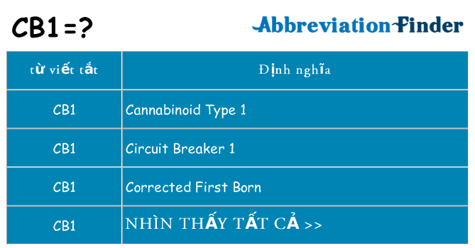 cb1 hiện những gì đứng cho