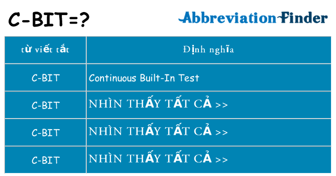 c-bit hiện những gì đứng cho