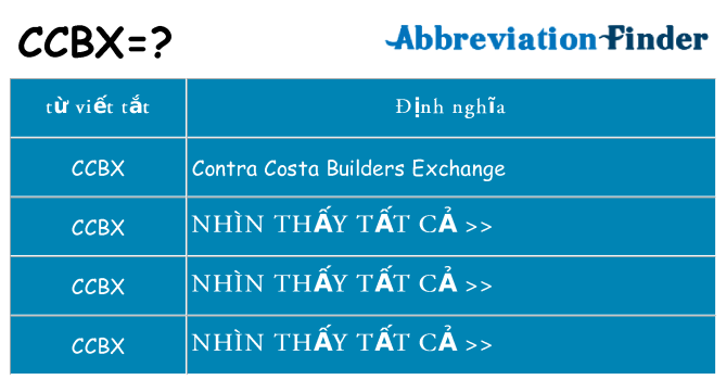 ccbx hiện những gì đứng cho