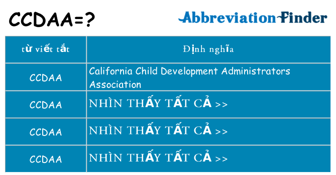 ccdaa hiện những gì đứng cho