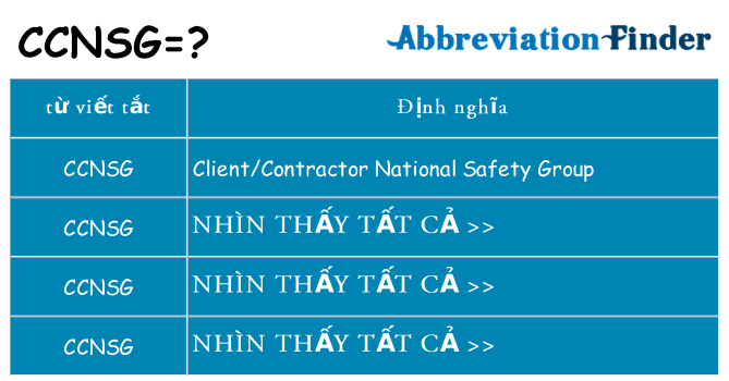 ccnsg hiện những gì đứng cho