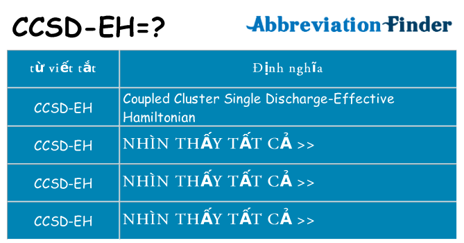 ccsd-eh hiện những gì đứng cho