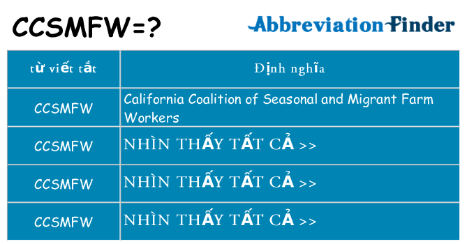 ccsmfw hiện những gì đứng cho