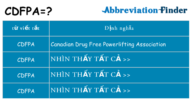 cdfpa hiện những gì đứng cho