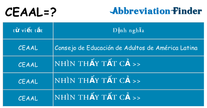 ceaal hiện những gì đứng cho