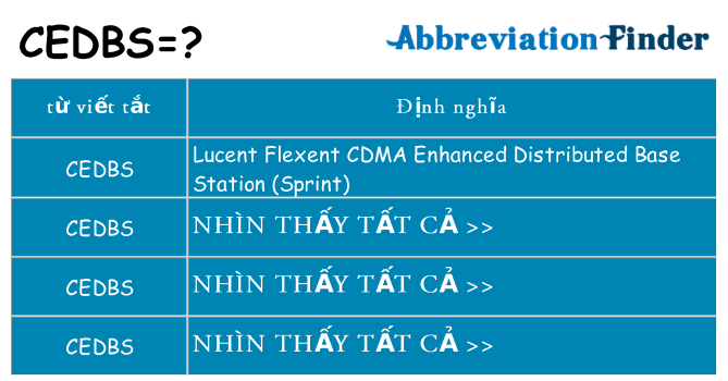 cedbs hiện những gì đứng cho