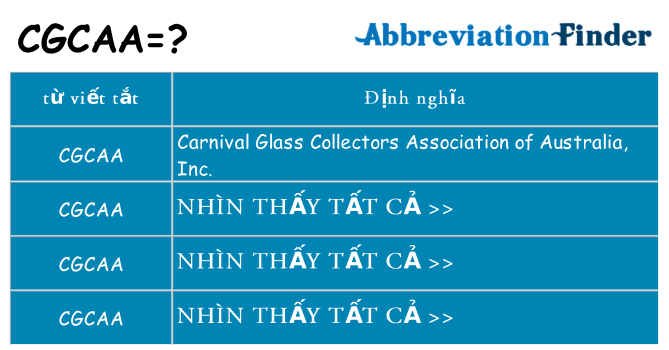 cgcaa hiện những gì đứng cho
