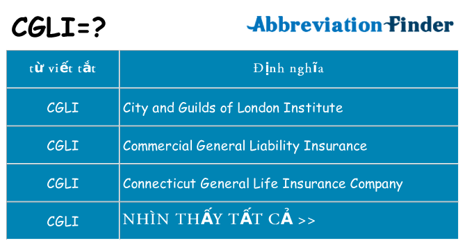 cgli hiện những gì đứng cho