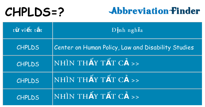 chplds hiện những gì đứng cho