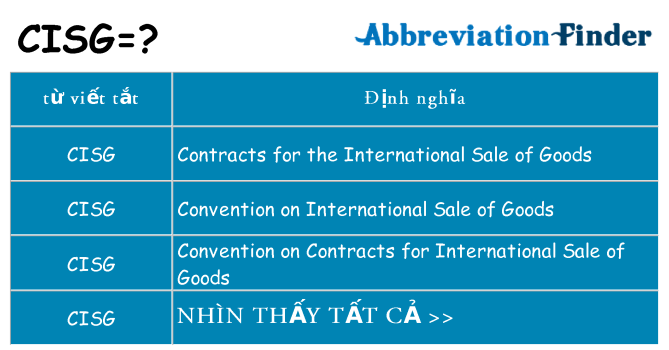 cisg hiện những gì đứng cho