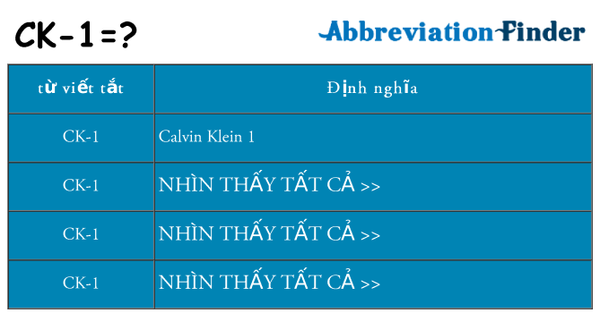 ck-1 hiện những gì đứng cho