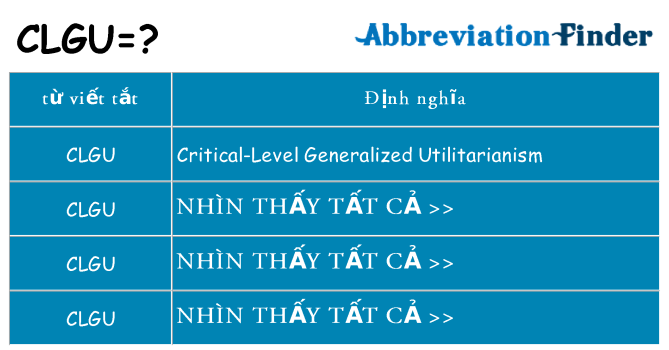 clgu hiện những gì đứng cho