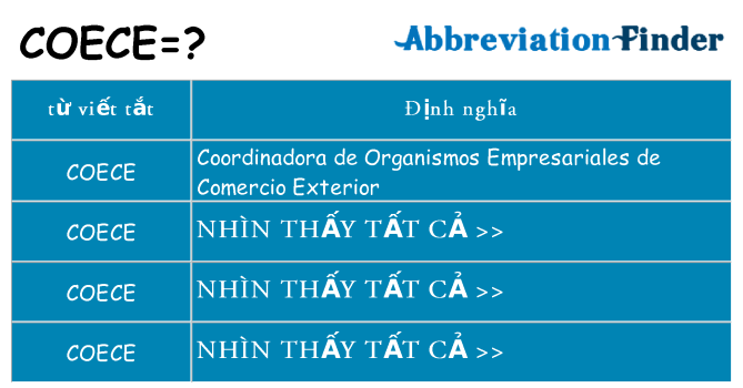 coece hiện những gì đứng cho