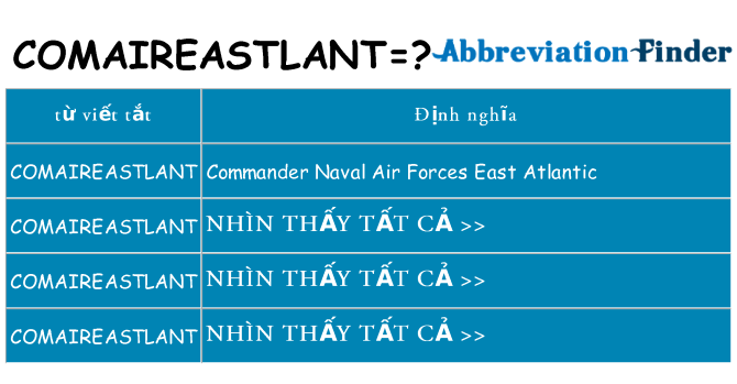 comaireastlant hiện những gì đứng cho