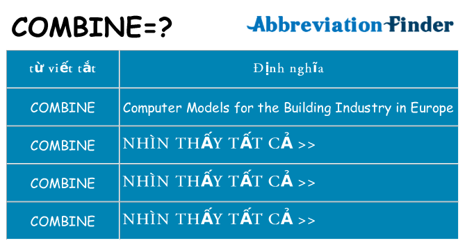 combine hiện những gì đứng cho