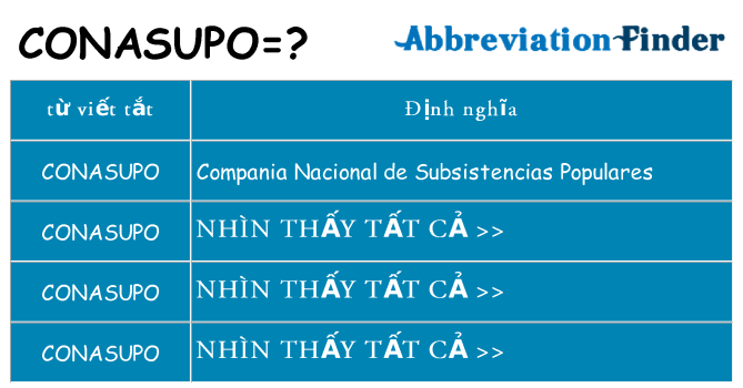 conasupo hiện những gì đứng cho
