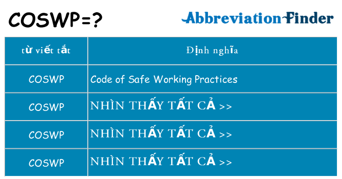coswp hiện những gì đứng cho