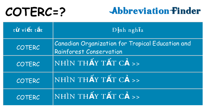 coterc hiện những gì đứng cho