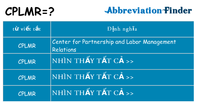 cplmr hiện những gì đứng cho
