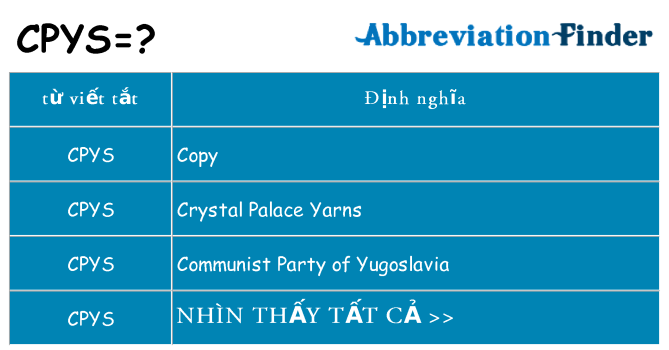 cpys hiện những gì đứng cho
