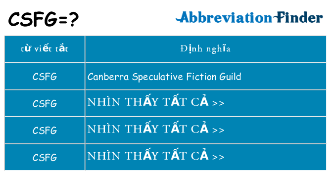 csfg hiện những gì đứng cho