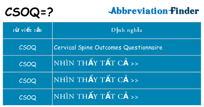 csoq hiện những gì đứng cho