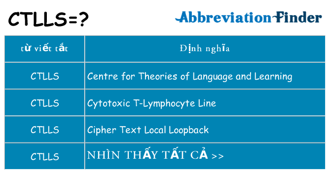 ctlls hiện những gì đứng cho